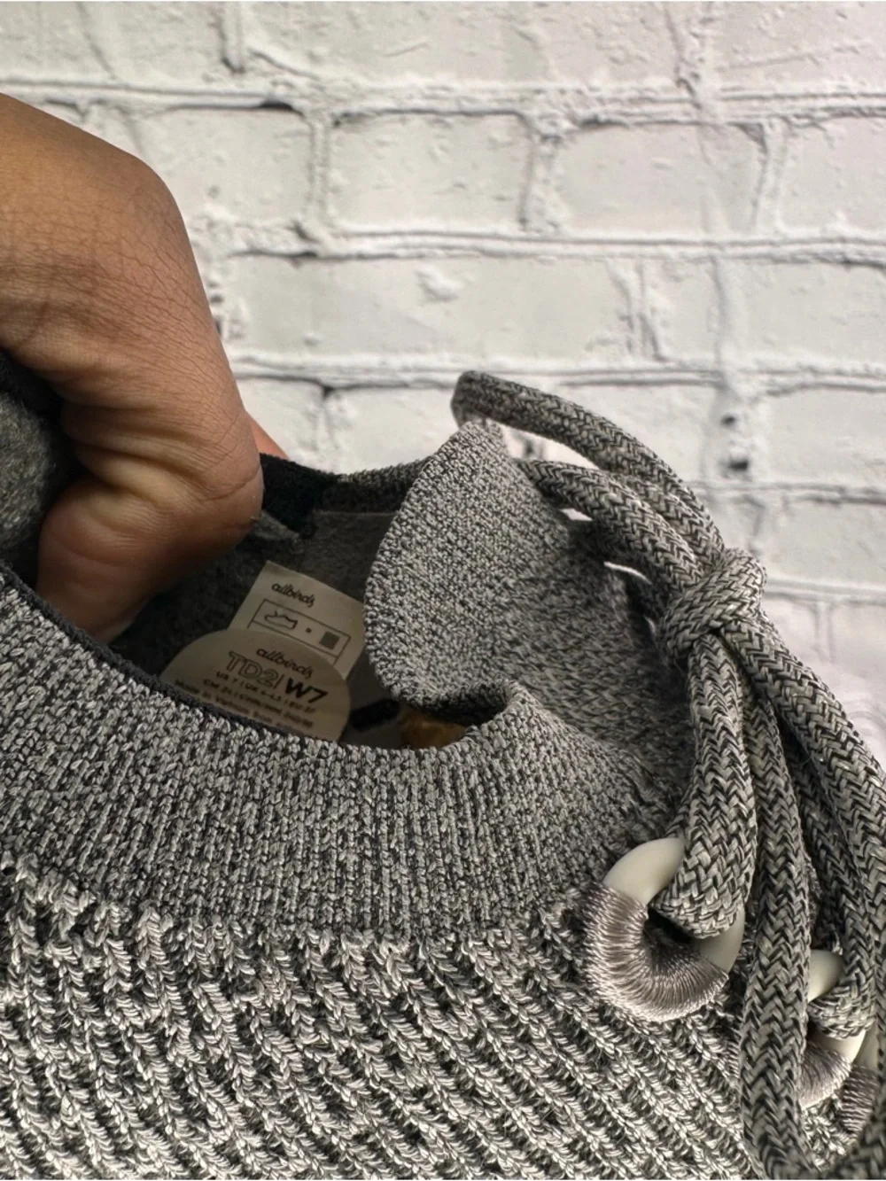 Allbirds Tree Dasher 2 Women’s Gray Knit Lace-Up Sneakers